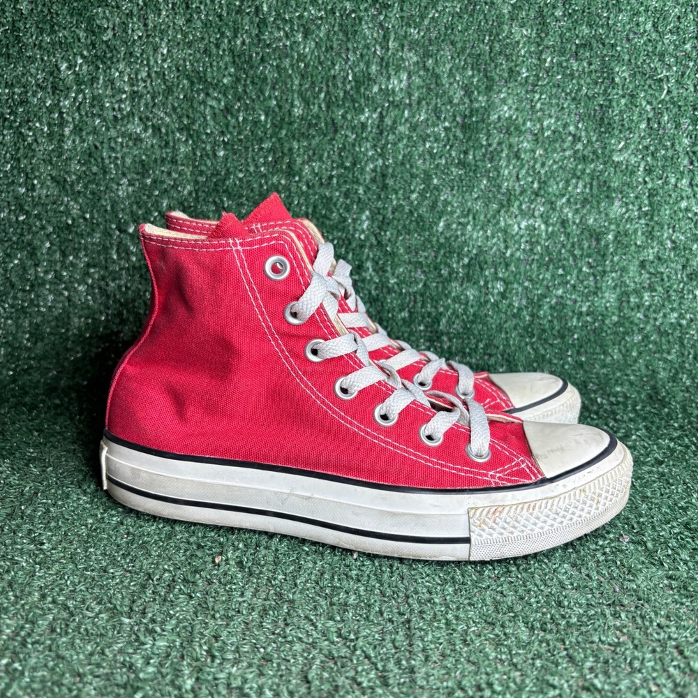 Converse Chuck Taylor All Star M9621 Canvas High Top Sneakers Red Women‎ Size 6